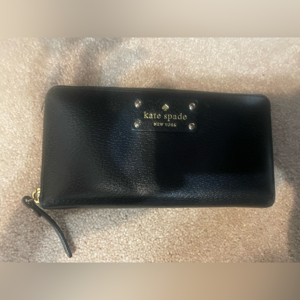 Kate Spade black leather wallet